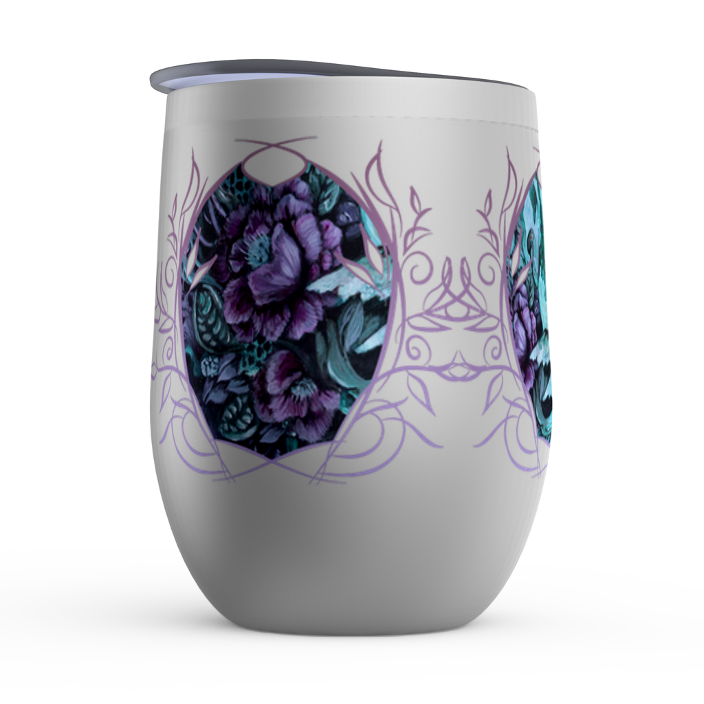 Stemless Insulated Wine Tumbler - Whale and Mushrooms