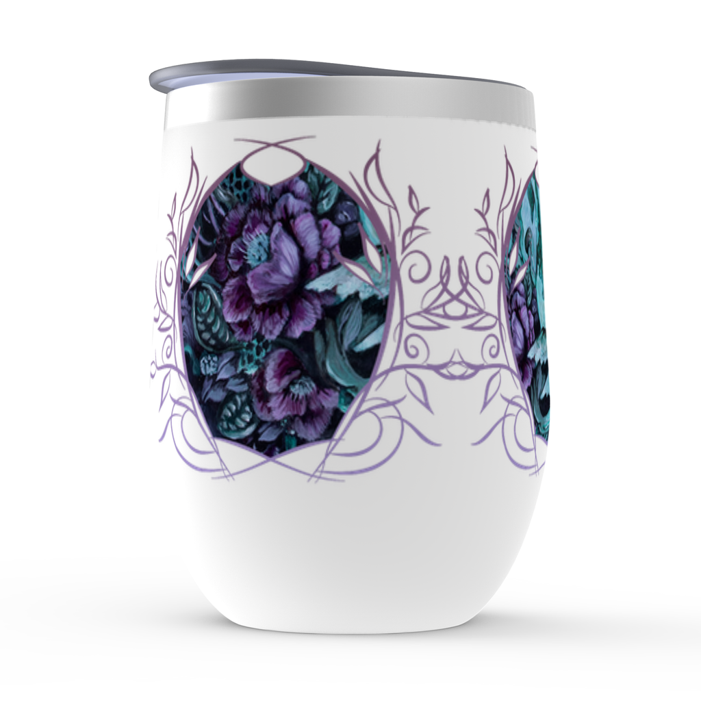 Stemless Insulated Wine Tumbler - Whale and Mushrooms