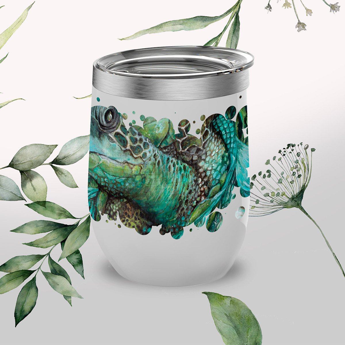 A Daughter of Poseidon Wine Tumbler drinkware AK Organic Abstracts