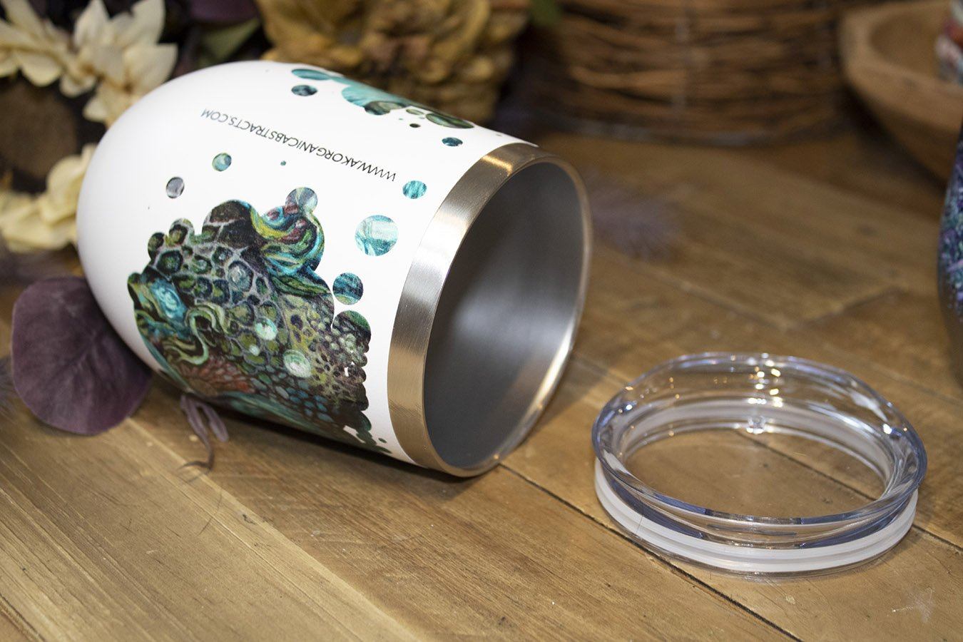 A Daughter of Poseidon Wine Tumbler drinkware AK Organic Abstracts