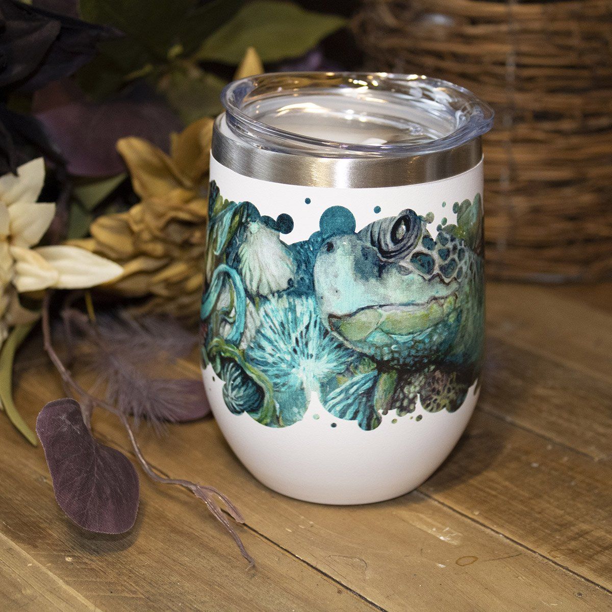 A Daughter of Poseidon Wine Tumbler drinkware AK Organic Abstracts