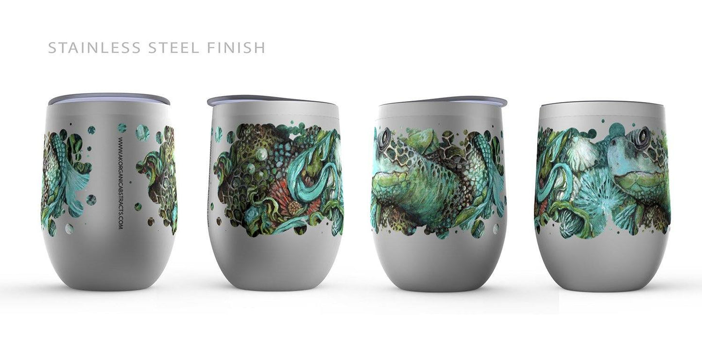 A Daughter of Poseidon Wine Tumbler drinkware AK Organic Abstracts