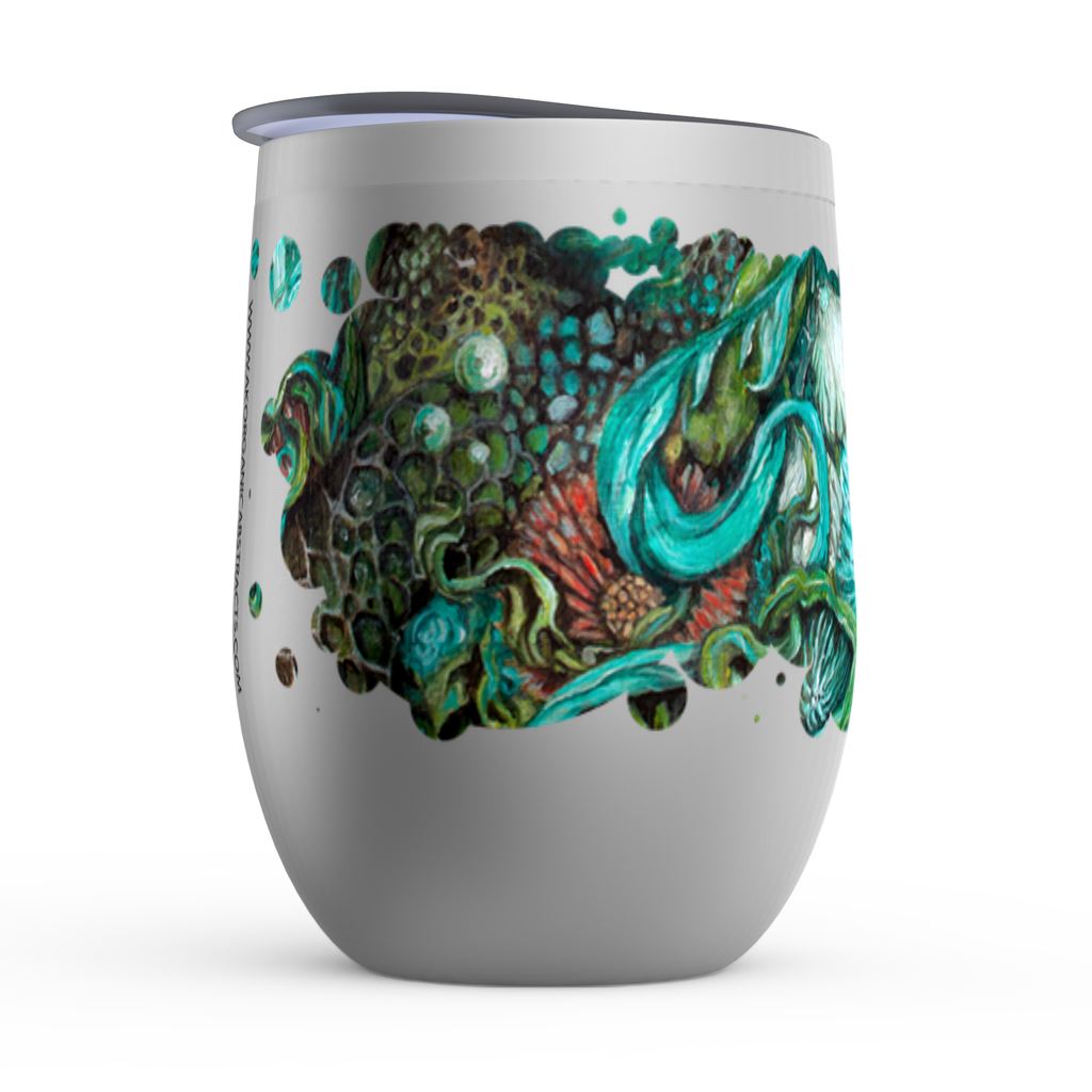 A Daughter of Poseidon Wine Tumbler drinkware AK Organic Abstracts