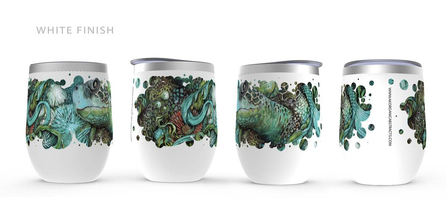 A Daughter of Poseidon Wine Tumbler drinkware AK Organic Abstracts