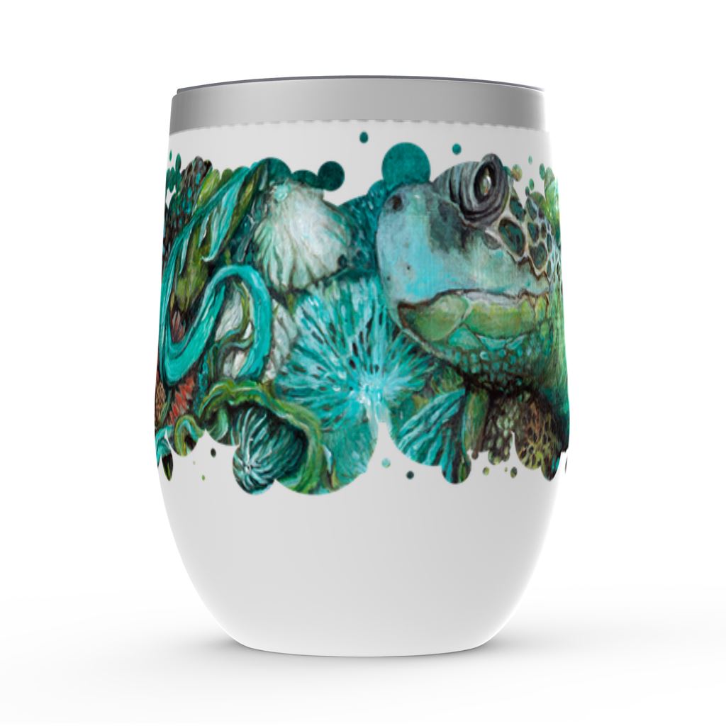 A Daughter of Poseidon Wine Tumbler drinkware AK Organic Abstracts