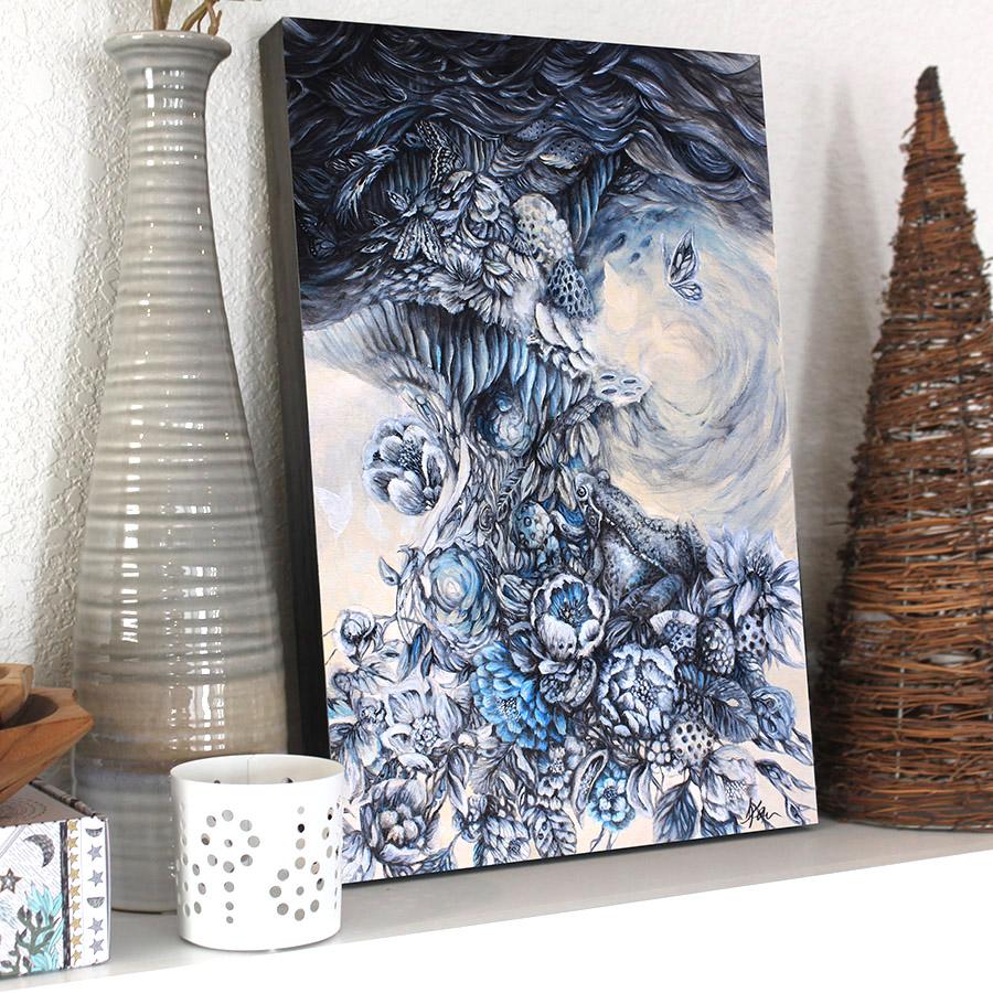 Fantasy Art Original Acrylic Painting "The Immersion" originalpainting AK Organic Abstracts