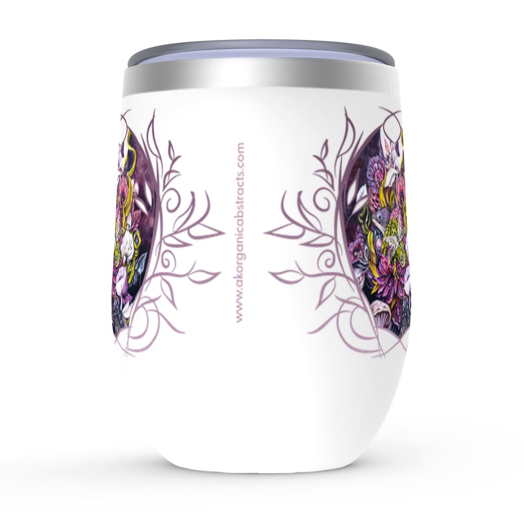 Fantasy Frolic Wine Tumbler drinkware AK Organic Abstracts