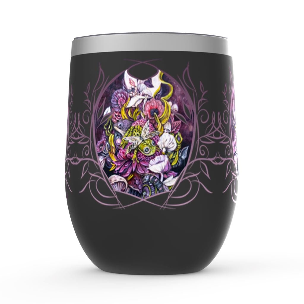 Black finish wine tumbler