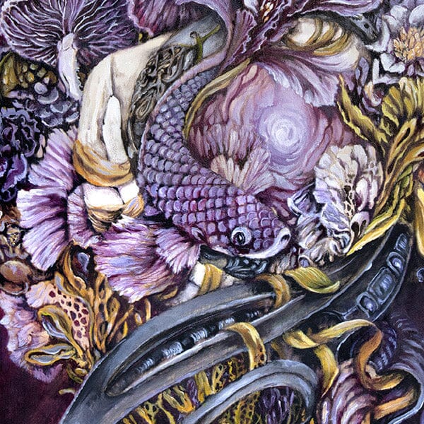 Steampunk Art Print Beta Fish and Iris prints AK Organic Abstracts