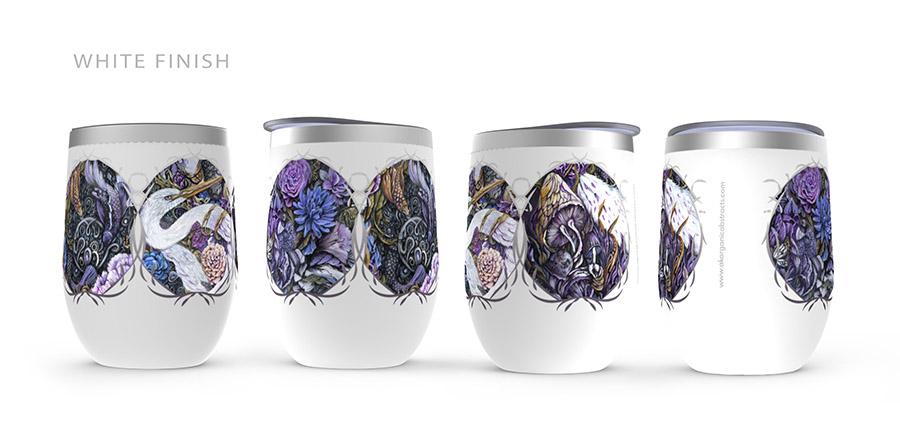 white finish tumblers