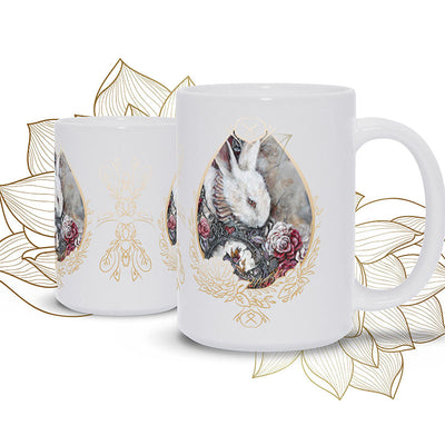 White Rabbit Ceramic Coffee Mug 
