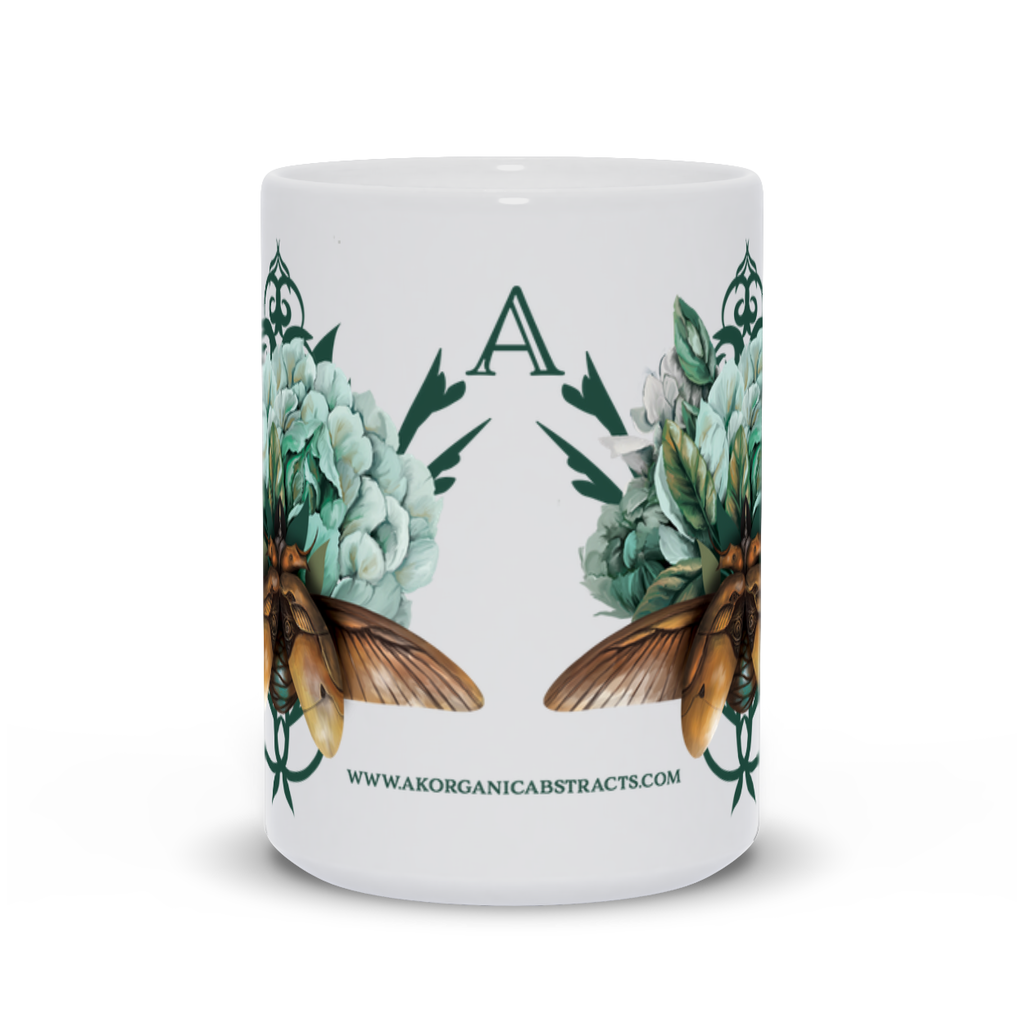 Personalized Coffee Mug with Steampunk Beetle