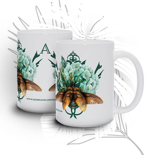 Personalized Coffee Mug with Steampunk Beetle