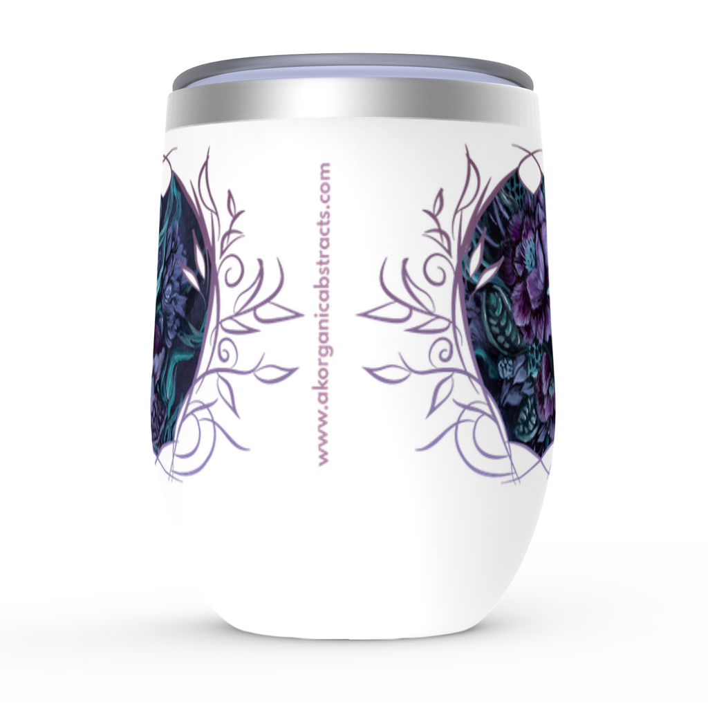 Stemless Insulated Wine Tumbler - Whale and Mushrooms