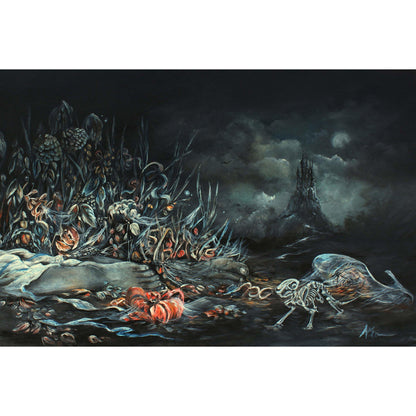 Gothic Cinderella fairytale print