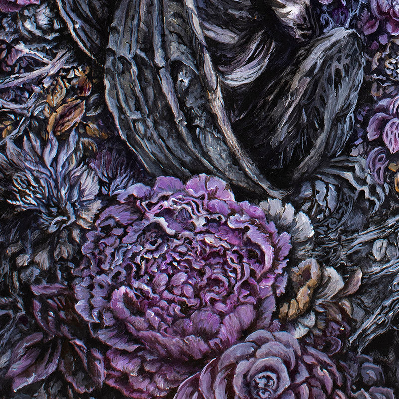 Moon, Raven and Gargoyle Fantasy Art Print prints AK Organic Abstracts 