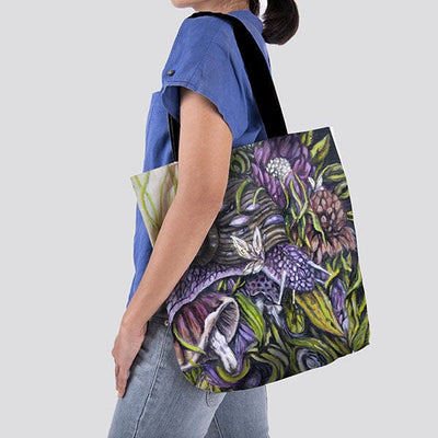 Snail and Mushroom Tote tote AK Organic Abstracts 