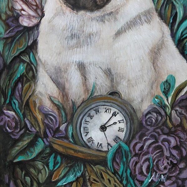 Steampunk Decor Pug Puppy Art Print prints AK Organic Abstracts 