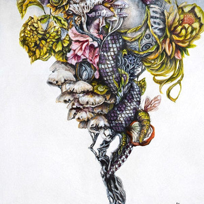 Steampunk Forbidden Apple Fantasy Art Print prints AK Organic Abstracts 
