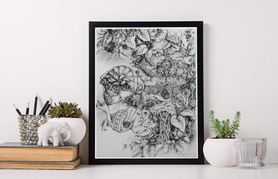 Steampunk Illustration Fine Art Print "Interpretations II" AK Organic Abstracts 