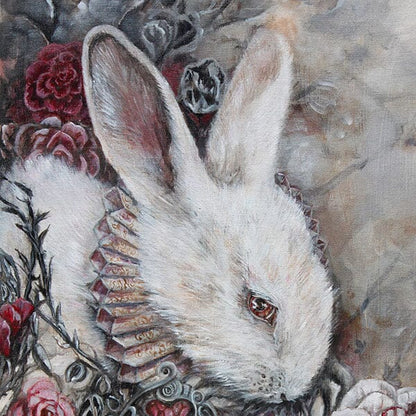 Steampunk Scifi Bunny and Roses Print prints AK Organic Abstracts 