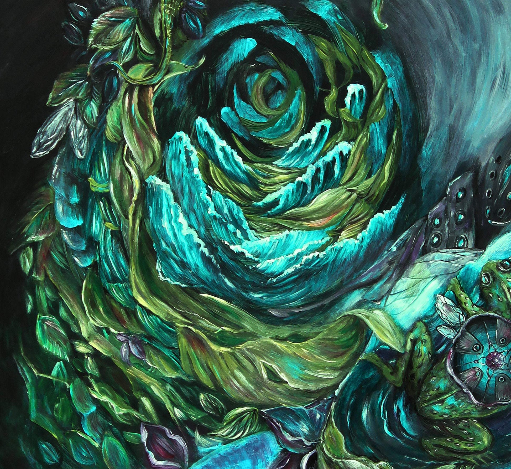 Steampunk Scifi Fish And Frog Fantasy Art Print "Chimera" prints AK Organic Abstracts 