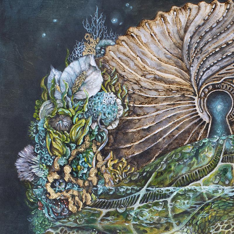 Steampunk Sea Turtle Fantasy Art Print, Surreal Wall Art prints AK Organic Abstracts 