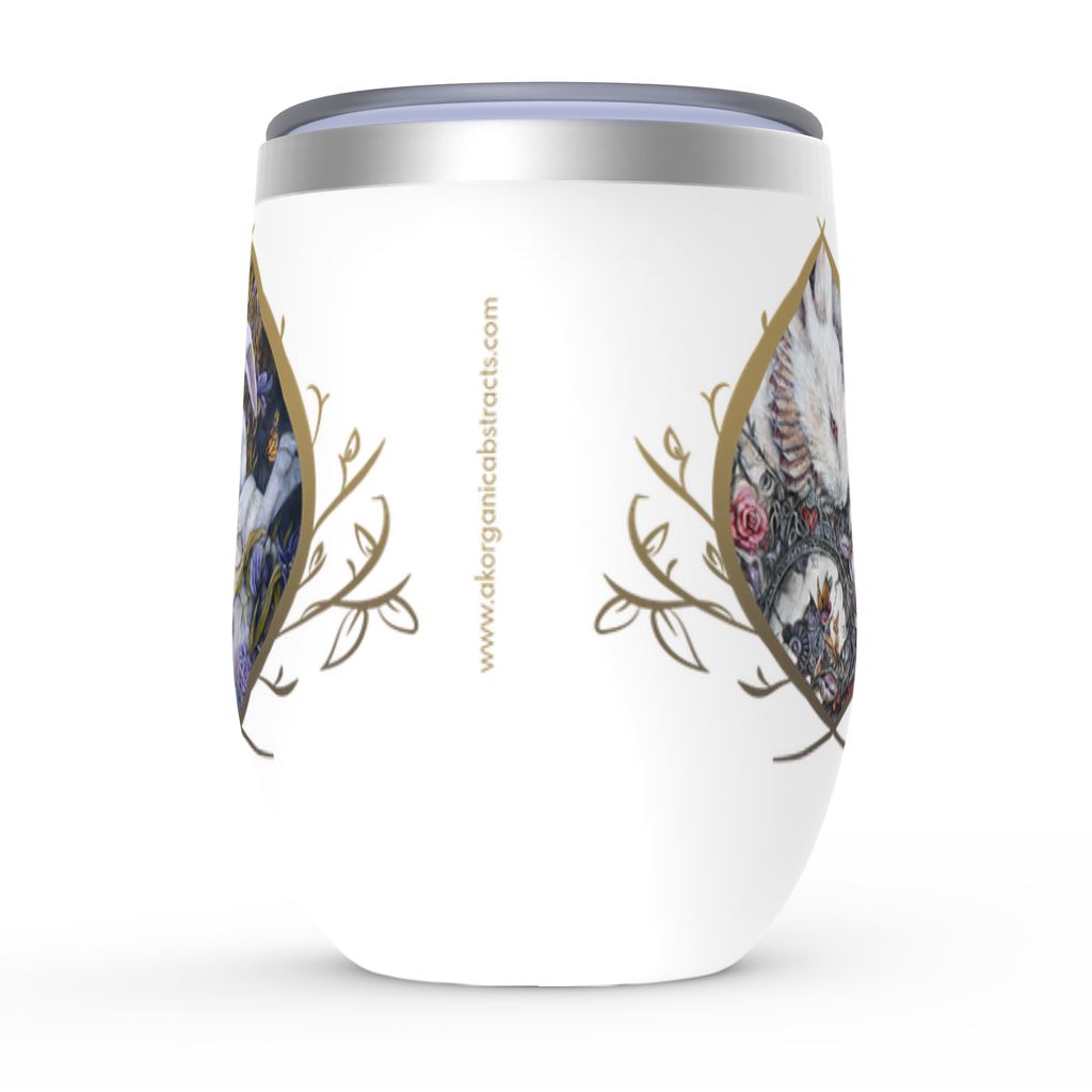 The Bunny Collection Wine Tumbler drinkware AK Organic Abstracts 