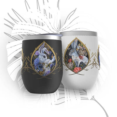 The Bunny Collection Wine Tumbler drinkware AK Organic Abstracts 