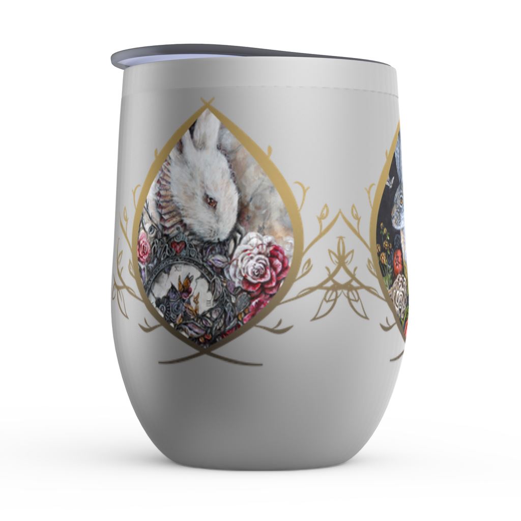 The Bunny Collection Wine Tumbler drinkware AK Organic Abstracts 