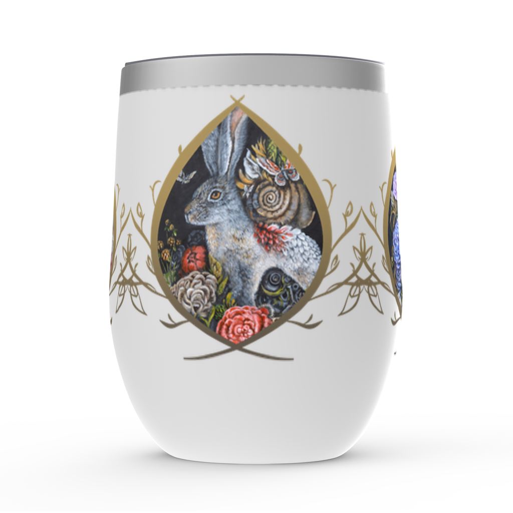 The Bunny Collection Wine Tumbler drinkware AK Organic Abstracts 