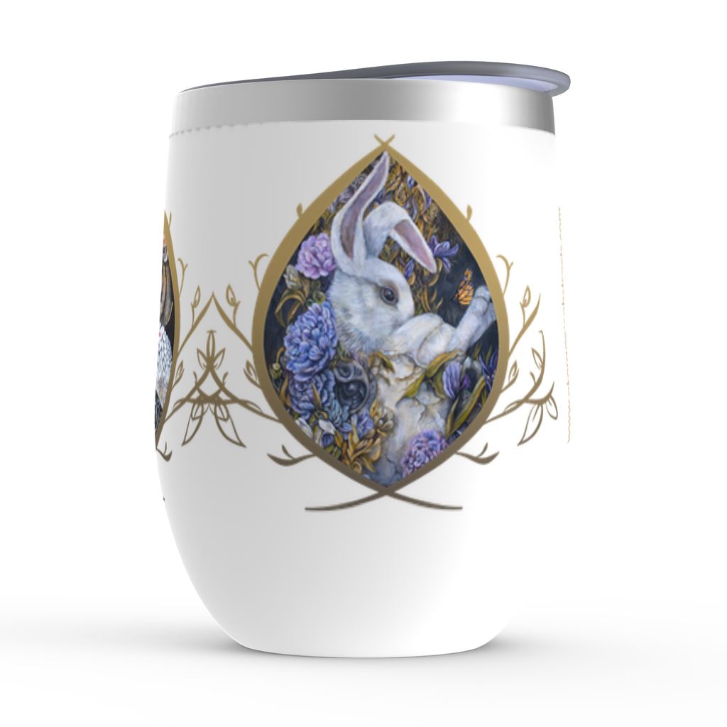 The Bunny Collection Wine Tumbler drinkware AK Organic Abstracts 