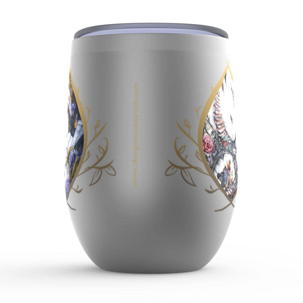 The Bunny Collection Wine Tumbler drinkware AK Organic Abstracts 